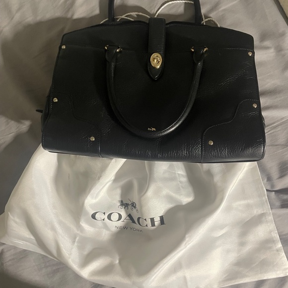 Authentic Coach satchel, black and gold twist-Lock and top handle bag - Picture 5 of 16